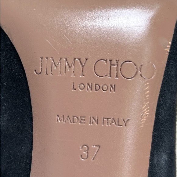 Jimmy Choo Jasmine Black Suede pump with crystals, size 37 - Picture 6 of 12